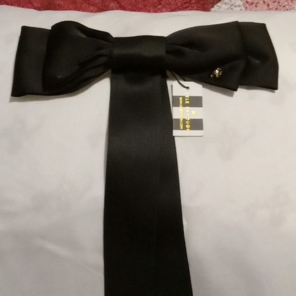 Lele Sadoughi Jet Jane Hair Bow Barrette NWT Black - Picture 4 of 7